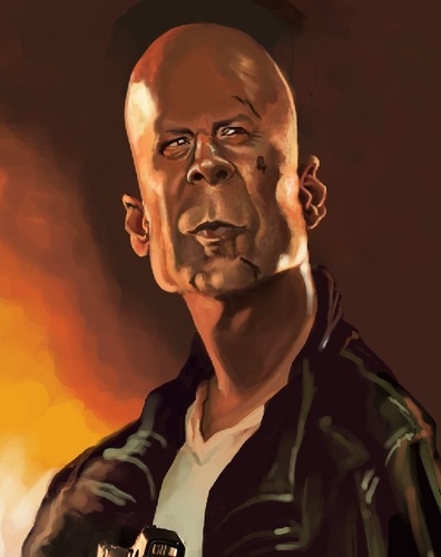 Cartoon: Bruce Willis (medium) by Darrell tagged bruce,willis