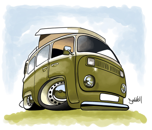 Cartoon: VDub Van (medium) by Darrell tagged cartoon,van,volkswagen