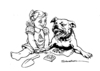 Cartoon: Kind mit Hund (small) by Schwarwel tagged kind,hund,bottrops,illustration,schwarwel,spiel,spielen