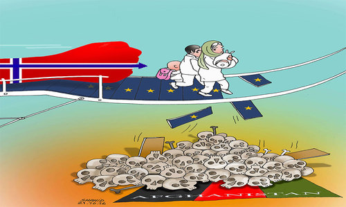 Cartoon: Please Stop deportation! (medium) by Shahid Atiq tagged afghanistan,kabul,syria,iran,switzerland,schweiz,usa,france,football,safi,cartooneu,uk,safe,atiq,fara,shahid,nice,caricatue,cartoon,on,entry,raiyan