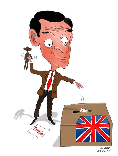Cartoon: UK VOTES  LEAVE (medium) by Shahid Atiq tagged uk,cartooneu,safi,football,france,usa,schweiz,switzerland,iran,syria,kabul,afghanistan