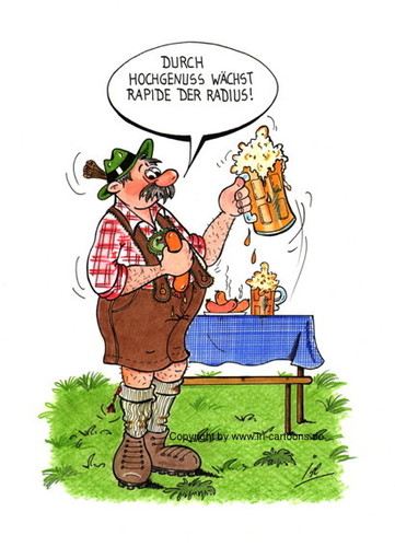 Cartoon: Oktoberfest (medium) by irlcartoons tagged oktoberfest,münchen,bayer,bier,weißwurst,radi,markt,jahrmarkt,volksfest,landeshauptstadt,bierzelt,theresienwiese,bude,lederhose,gewicht,gesundheit