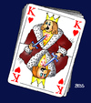 Cartoon: Herzige Könige (small) by besscartoon tagged könig,monarchie,herz,karten,kartenspiel,schwert,mord,tod,spielkarte,bess,besscartoon