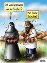 Cartoon: Traumjob (small) by besscartoon tagged schuhe,paradies,jungfrauen,burka,islam,mode,religion,selbstmordattentäterin,sprengstoff,attentat,dynamit,mann,frau,bess,besscartoon