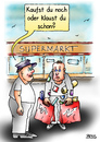 Cartoon: Überlebensfrage (small) by besscartoon tagged supermarkt,kaufen,konsum,klauen,diebstahl,armut,männer,bess,besscartoon