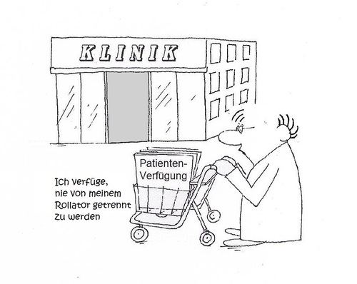 Cartoon: Patientenverfügung (medium) by Retlaw tagged senioren