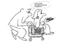 Cartoon: modernisiert (small) by Retlaw tagged einkauf