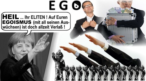 Cartoon: Angies Salute (medium) by eCollage tagged angela,merkel,politik,egoismus,faschismus