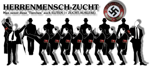 Cartoon: moderner Chic-Faschismus (medium) by eCollage tagged eliten,ego,egoismus,faschismus