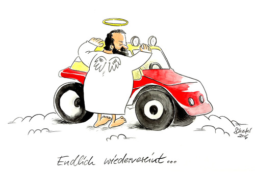 Cartoon: Arrivederci Bud... (medium) by Mario Schuster tagged karikatur,cartoon,bud,spencer,mario,schuster
