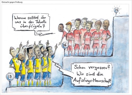 Cartoon: Braunschweig gegen Freiburg (medium) by Mohrenberg tagged eintracht,braunschweig,erste,liga