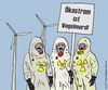 Cartoon: Die Besorgten (small) by thalasso tagged ökostrom,akw,kernenergie,gau,supergau,japan,fukushima,besorgnis,demonstranten,schutzanzug,vogelmord,windkraft,umweltschutz