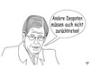 Cartoon: Rücktritt (small) by thalasso tagged rücktritt,bundespräsident,wulff
