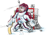 Cartoon: Avalanche Season Woes (small) by karlwimer tagged hockey,avalanche,colorado,avs,winter,sports,goalie,goal,pucks