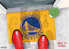 Cartoon: Golden State NBA Doormat (small) by karlwimer tagged nba,basketball,golden,state,warriors,doormat,competition
