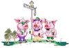 Cartoon: Mardi Gras Three Little Pigs (small) by karlwimer tagged mardi,gras,three,little,pigs,karl,wimer,new,orleans