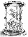 Cartoon: Marketglass (small) by karlwimer tagged marketglass,hourglass,market,stockmarket,economy,business,bull,bear,recession