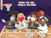 Cartoon: Post Pandemic NBA (small) by karlwimer tagged nba,basketball,nuggets,celtics,usa,coronavirus,covid,pandemic