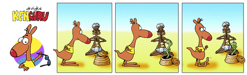Cartoon: KenGuru Schlangenbeschwörer (medium) by droigks tagged resonanz,ansteckung,musik,droigks,kobra,indien,schlangenbeschwörer,känguru,schlangenbeschwörer,indien,kobra,droigks,musik,ansteckung,resonanz