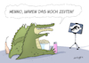 Cartoon: Zeitreise (small) by droigks tagged droigks,jurassic,park,dinosaurier,archosaurier,diapsiden,pseudosuchia,crurotarsi,evolution,stammesgeschichte,trias,jura,kreidezeit,fossilien,vorfahren,verwandtschaft,riesenkrokodil,meereskrokodil,urzeitkrokodil,reptilien,ueberlebensstrategie,anpassung,lebendes,fossil
