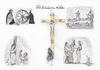 Cartoon: Die Schuldigen richten... (small) by Tom13thecat tagged religion,christentum