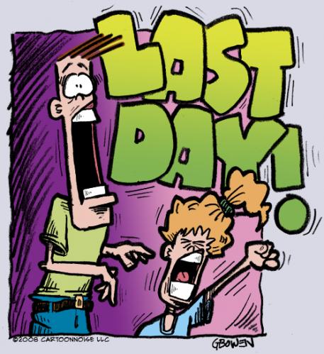 Cartoon: LAST DAY OF SCHOOL!! (medium) by GBowen tagged dad,daughter,school