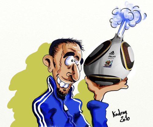 Cartoon: Franck Ribery (medium) by kadran tagged franck,ribery,coupe,du,monde,fifa,2010