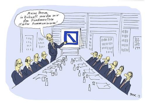 Cartoon: Bankvorstand (medium) by darkplanet tagged bank,vorstand,sitzung,kunde,unternehmen,arroganz,ignoranz,logo