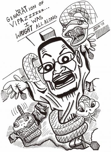 Cartoon: Hi-Tech Lynching 2 (medium) by Tzod Earf tagged jeremiah,wright,snakes,viper,cross