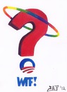 Cartoon: Ask Obama WTF (small) by Tzod Earf tagged rainbow,obama,logo,gay,lesbian,homosexual,marriage,election,query