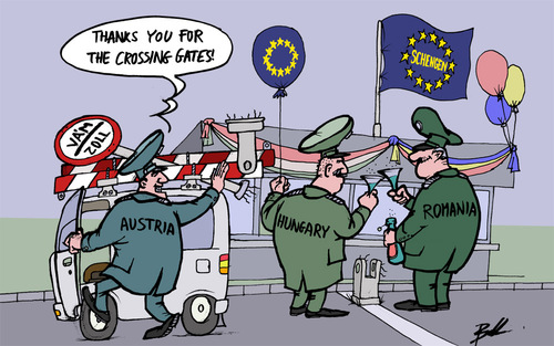 Cartoon: New era of Schengen (medium) by Ballner tagged schengen