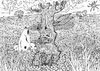 Cartoon: baumwandler (small) by XombieLarry tagged wald,baum,monster