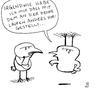 Cartoon: deckenvogel (small) by XombieLarry tagged vogel,decke