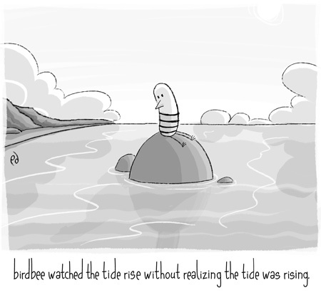 Cartoon: birdbee - tide (medium) by birdbee tagged birdbee,tide,unaware