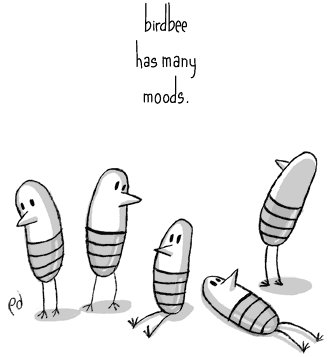 Cartoon: moods (medium) by birdbee tagged birdbee,moods