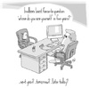 Cartoon: future (small) by birdbee tagged future job interview question fear uncertain commitment