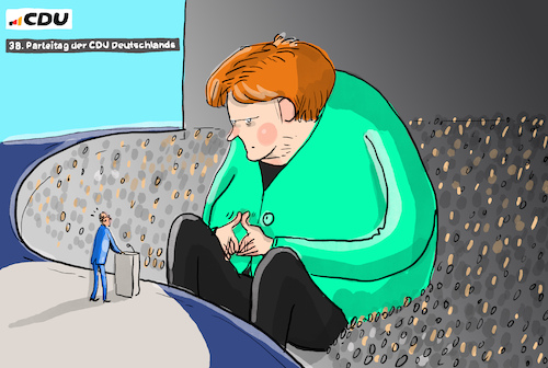 Cartoon: CDU Parteitag (medium) by leopold maurer tagged cdu,parteitag,merkel,merz,rede,unzufriedenheit,mitglieder,koalition,nachfolger,wiederwahl,partei,geschlossenheit,leopold,maurer,cartoon,karikatur,cdu,parteitag,merkel,merz,rede,unzufriedenheit,mitglieder,koalition,nachfolger,wiederwahl,partei,geschlossenheit,leopold,maurer,cartoon,karikatur