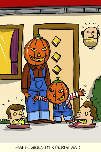 Cartoon: halloween im kürbisland (medium) by leopold maurer tagged halloween,halloween