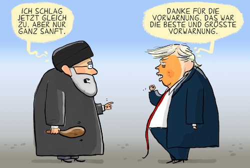 Cartoon: Trump bedankt sich bei Iran (medium) by leopold maurer tagged trump,usa,krieg,israel,atomanlagen,raketen,bomben,katar,us,stützpunkt,angriff,vorwarnung,gesicht,wahren,leopold,maurer,cartoon,karikatur,trump,usa,krieg,israel,atomanlagen,raketen,bomben,katar,us,stützpunkt,angriff,vorwarnung,gesicht,wahren,leopold,maurer,cartoon,karikatur