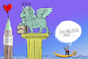 Cartoon: Bezos Hochzeit Venedig (small) by leopold maurer tagged jeff,bezos,hochzeit,venedig,pompoes,protest,befuerworter,gegner,amazon,leopold,maurer,cartoon,karikatur