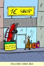 Cartoon: das ende einer ära (small) by leopold maurer tagged volkswagen,abgasskandak,skandal,euro,shop,ramsch,absturz,wirtschaft,verkehr,auto,fahrzeug