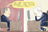 Cartoon: Gespräch Putin Biden (small) by leopold maurer tagged putin,biden,usa,russland,gespräch,ukraine,naher,osten,armee,rückzug,einfall,nato,präsident