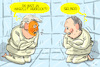 Cartoon: Putin verrückt (small) by leopold maurer tagged trump,usa,präsident,ukraine,krieg,frieden,angriffe,kiew,russland,putin,autokratie,diktatur,verrückt,gummizelle,zwangsjacke,leopold,maurer,karikatur,cartoon