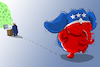Cartoon: republikaner gehen auf distanz (small) by leopold maurer tagged trump,usa,wahl,2020,republikaner,distanz,elefant