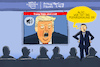 Cartoon: Trump Rede in Davos (small) by leopold maurer tagged weltwirtschaftsforum,davos,usa,trump,live,tuschaltung,stumm,schaltung,gäste,wirtschaft,europa,besorgnis,inhalt,donald,präsident,fernbedienung,publikum,stummgeschaltet,leopold,maurer,cartoon,karikatur