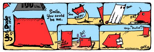 Cartoon: smile - yo and dude (medium) by ericHews tagged yo,dude,eric,hews,dog,cat