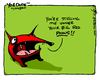 Cartoon: stifling me (small) by ericHews tagged stifle,stifling,dominated,paws,red,big,under,thumb