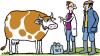 Cartoon: Bluetooth disease (small) by Ellis Nadler tagged bluetooth earphones headset phone mobile cow vet farmer horns doctor animal milk disease cattle boots
