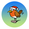 Cartoon: Robin (small) by Ellis Nadler tagged robin,redbreast,bird,xmas,christmas,hat,santa
