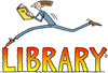 Cartoon: The Librarian (small) by Ellis Nadler tagged library,book,reader,runner,run,read,smile,man,sign